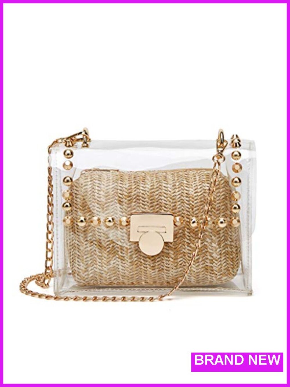Clear Purse Stadium Approved Women's Small Crossbody Bag Clutch Jelly Handbag